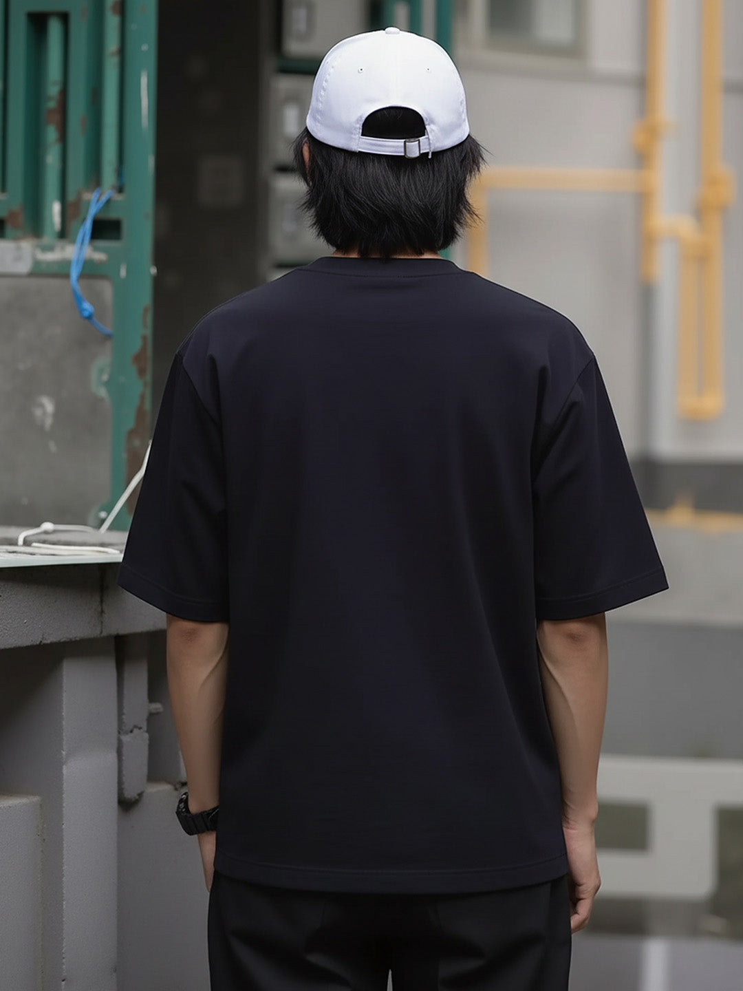 Snoopy Mood Printed Pure Cotton Oversized Black T-shirt