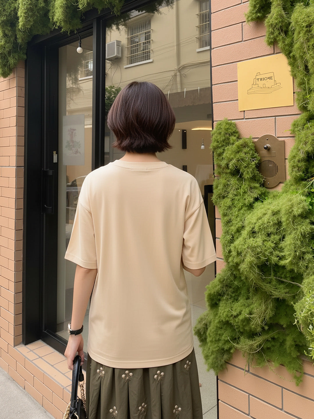 Witch Training Printed Pure Cotton Oversized Beige T-shirt