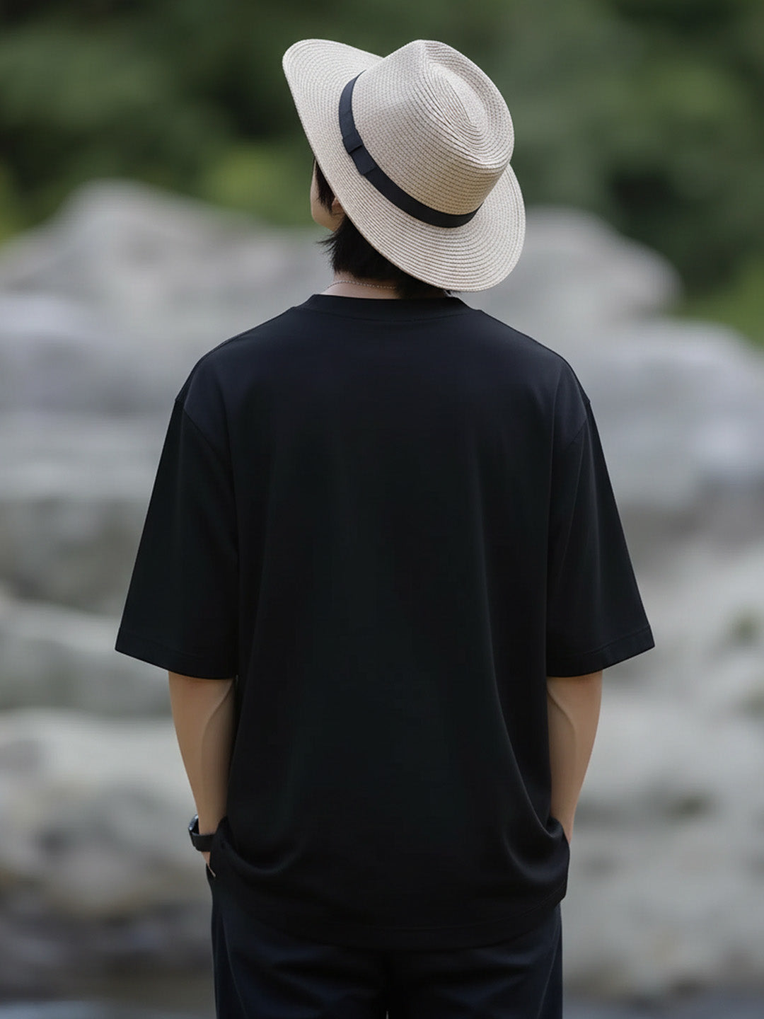 Bugs Bunny Printed Pure Cotton Oversized Black T-shirt