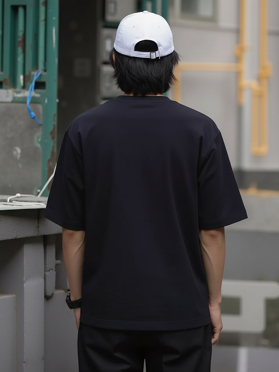 Life is a Trip Printed Pure Cotton Oversized Black T-shirt