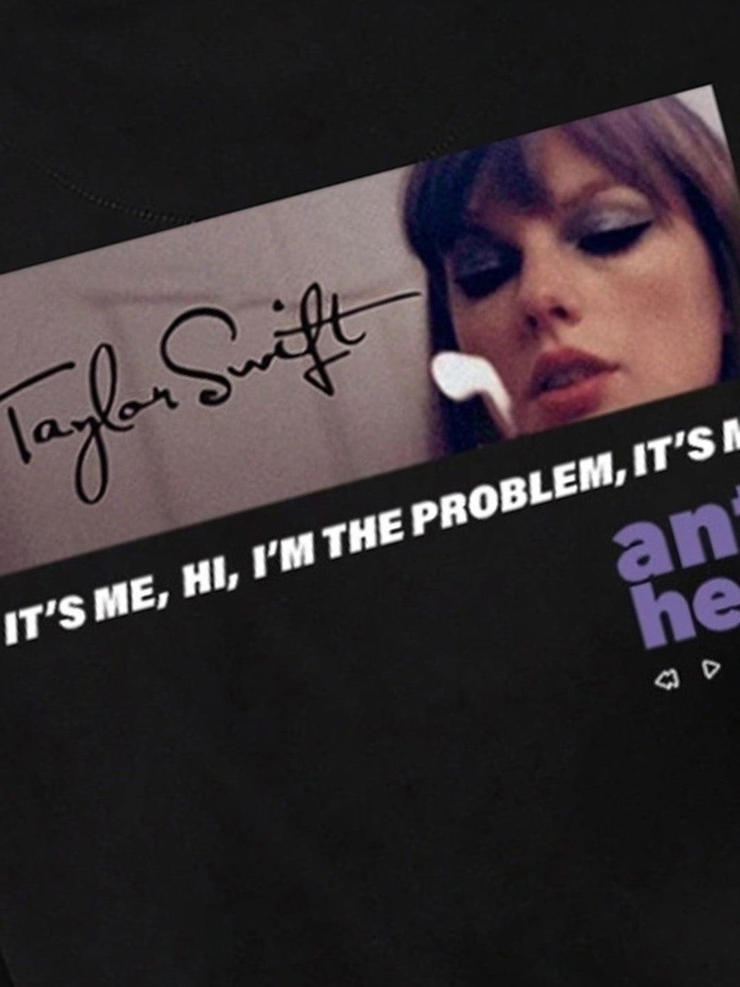 Anti Hero Printed Pure Cotton Oversized Black T-shirt