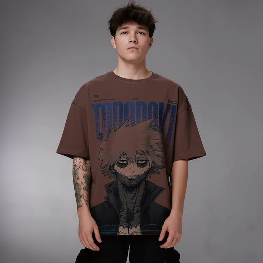 Shoto Todoroki | My Hero Academia Printed Pure Cotton Oversized T-shirt