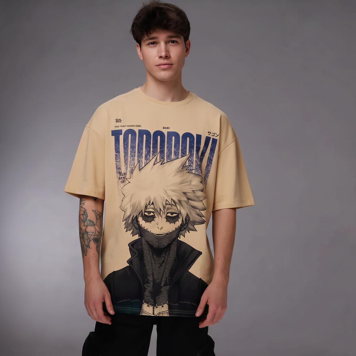 Shoto Todoroki | My Hero Academia Printed Pure Cotton Oversized T-shirt