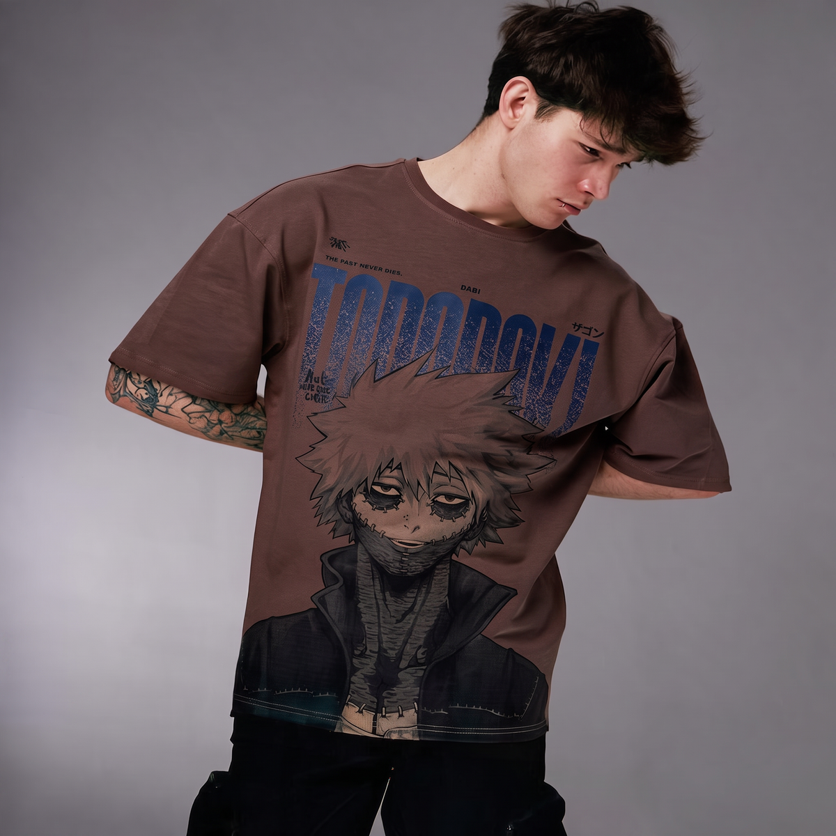 Shoto Todoroki | My Hero Academia Printed Pure Cotton Oversized T-shirt