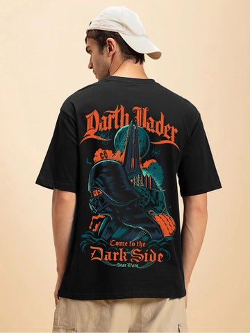 Star-Wars Darth Hader Printed Pure Cotton Oversized Black T-shirt