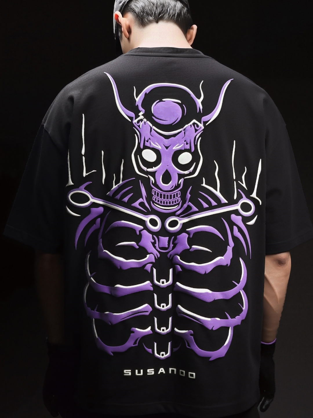 Naruto - Sasuke Susanoo Printed Pure Cotton Oversized T-shirt