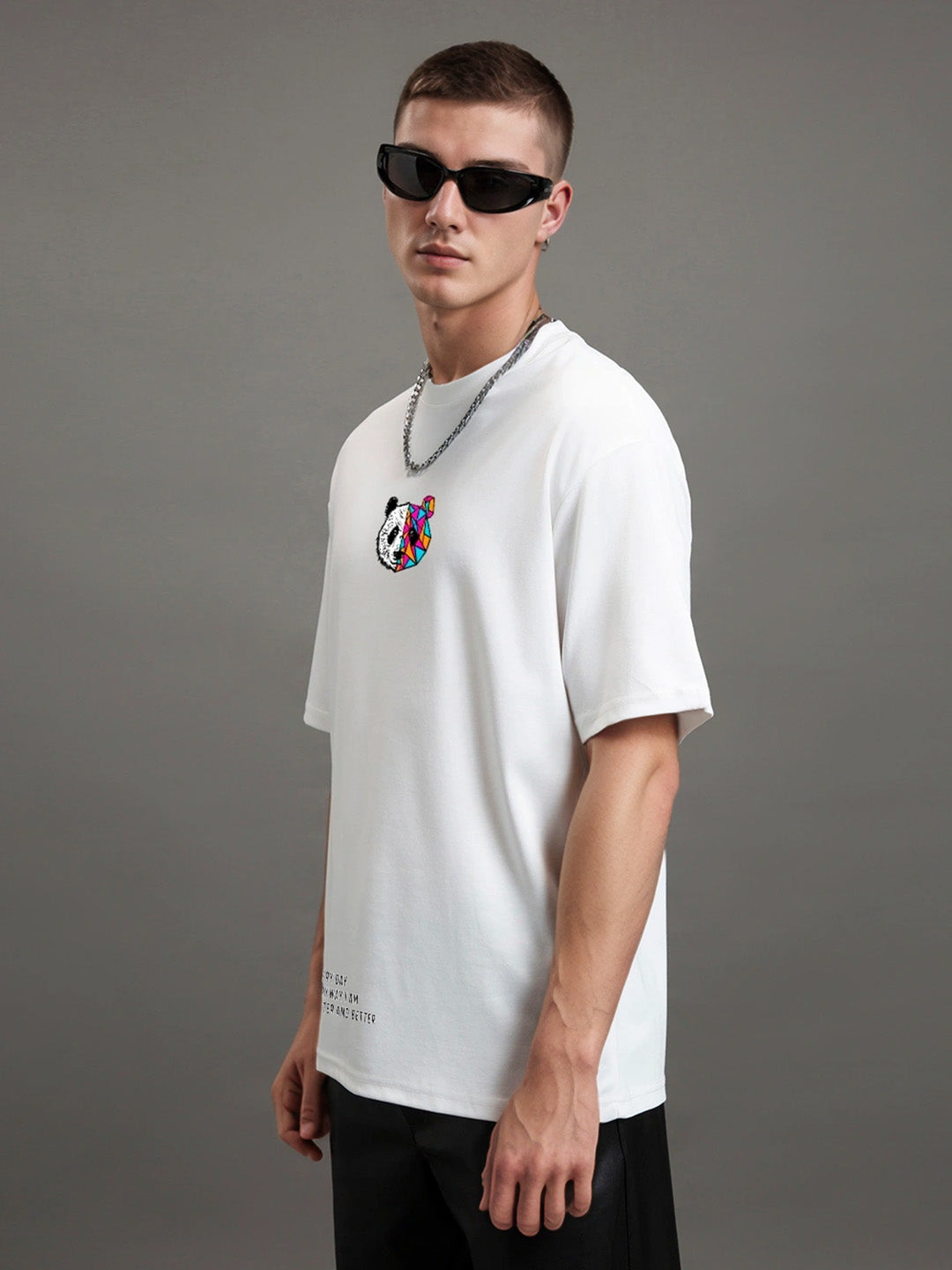 Better and Better Printed Pure Cotton Oversized White T-shirt