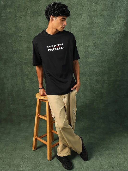 Star-Wars Darth Maul Printed Pure Cotton Oversized Black T-shirt