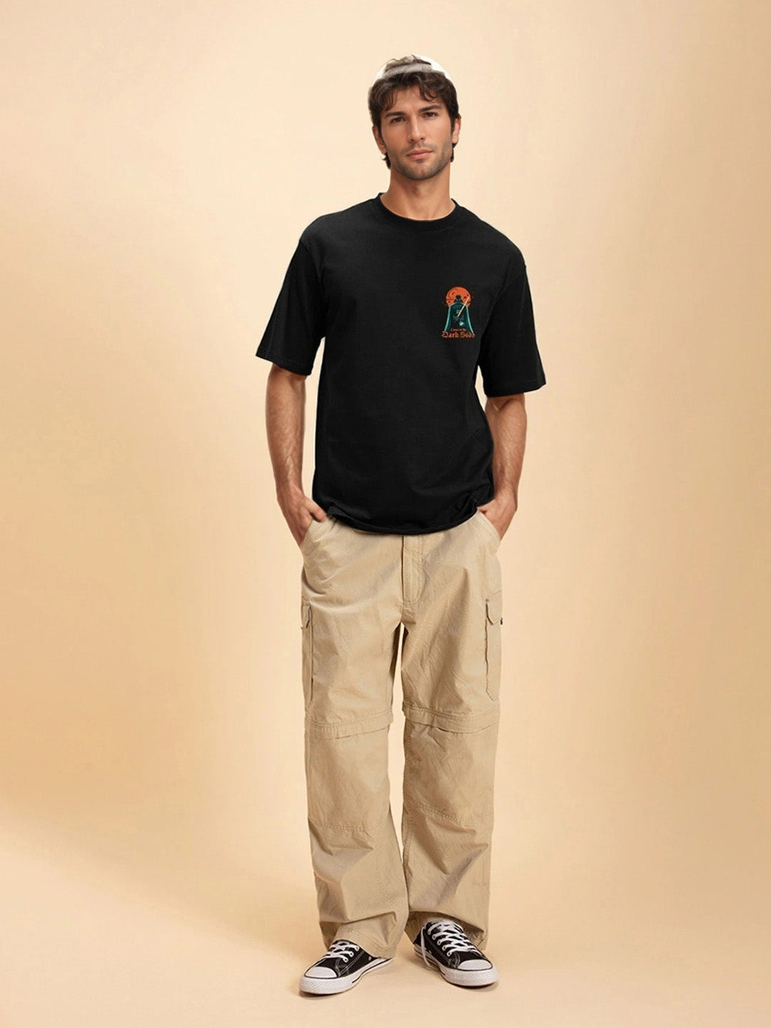 Star-Wars Darth Hader Printed Pure Cotton Oversized Black T-shirt