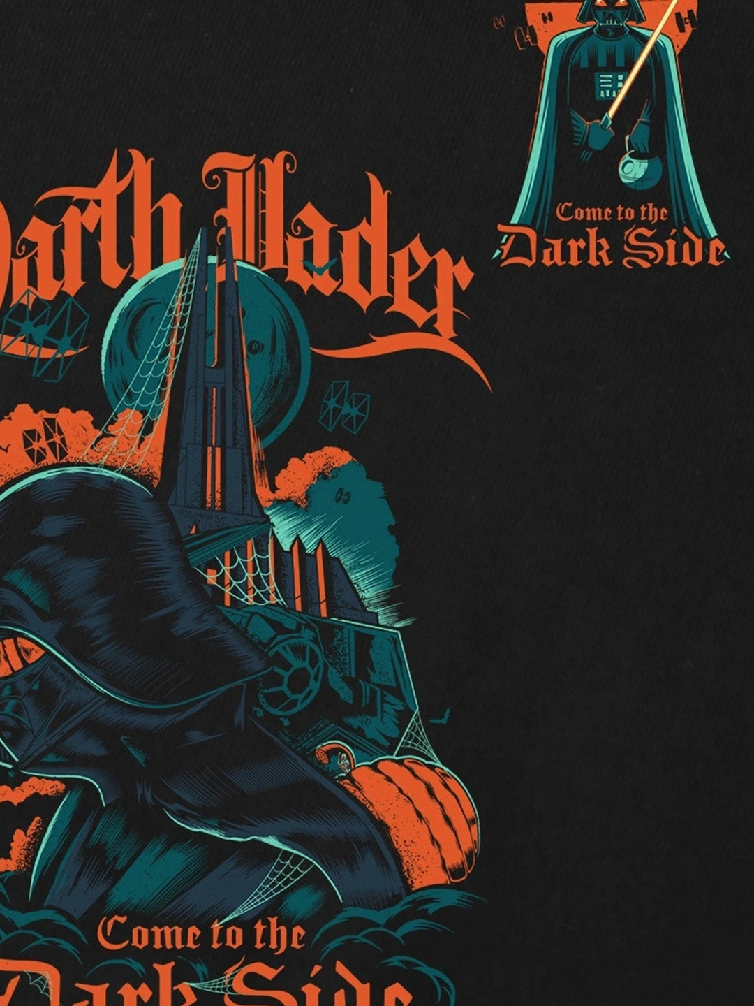 Star-Wars Darth Hader Printed Pure Cotton Oversized Black T-shirt