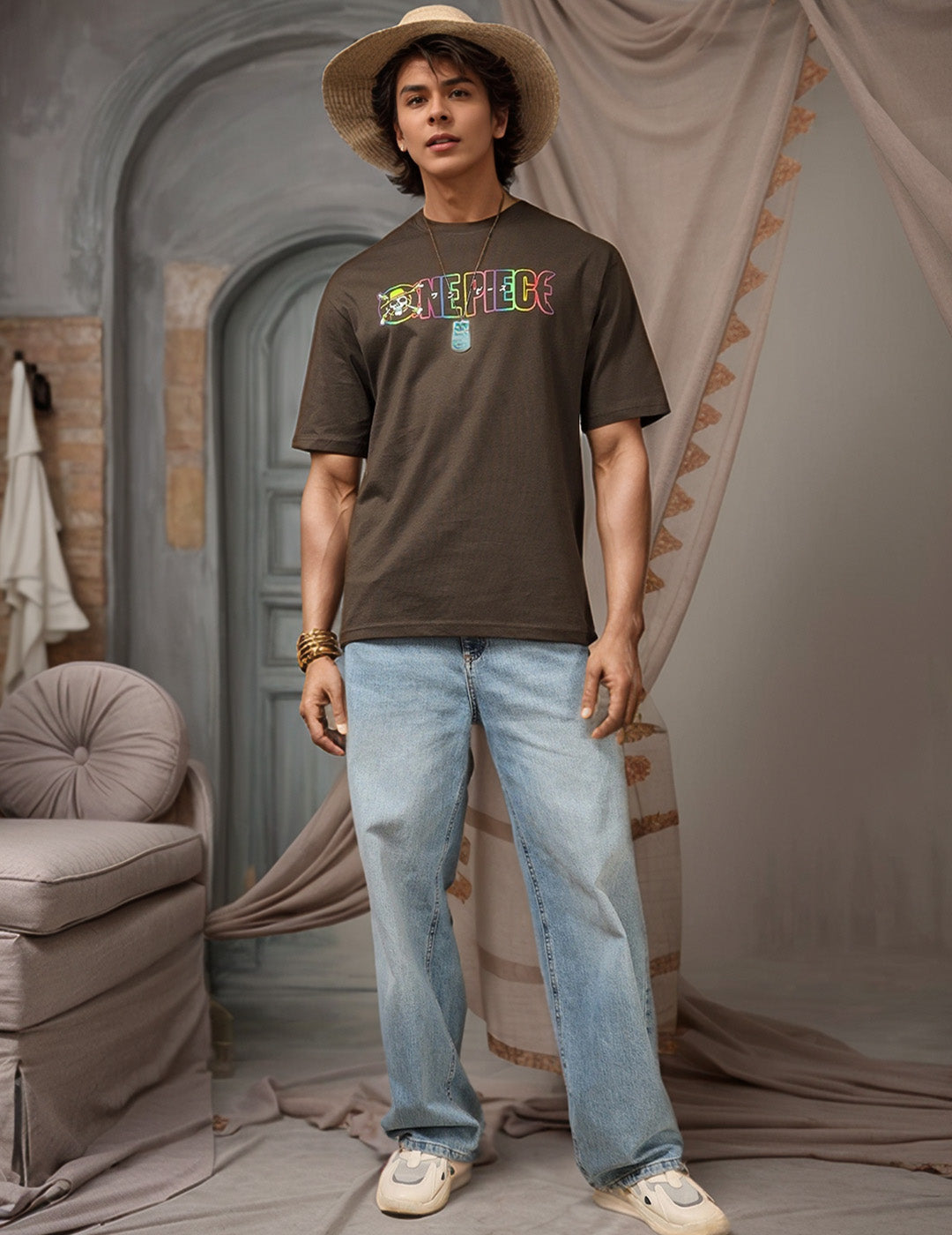 Straw Hat Crew - One Piece Printed Pure Cotton Oversized T-shirt