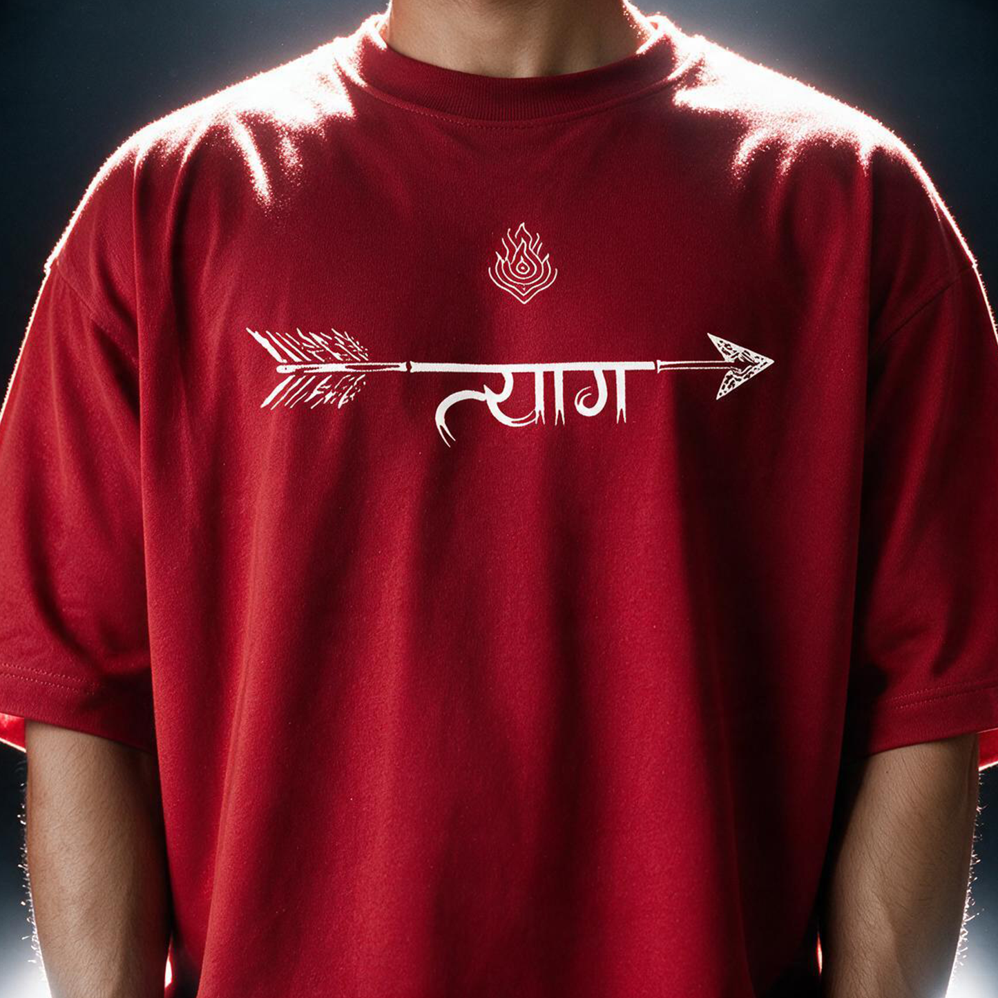 Bhagat Singh - Tyaag Printed Pure Cotton Oversized T-shirt