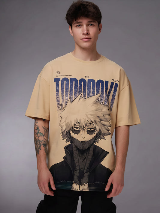 Shoto Todoroki | My Hero Academia Printed Pure Cotton Oversized T-shirt