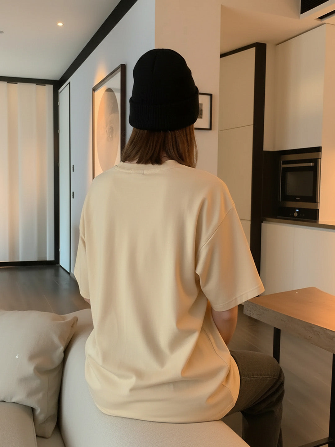 Calm Down Printed Pure Cotton Oversized T-shirt