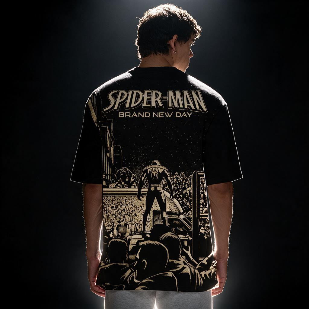 Spider-Man - Brand New Day Printed Pure Cotton Oversized T-shirt