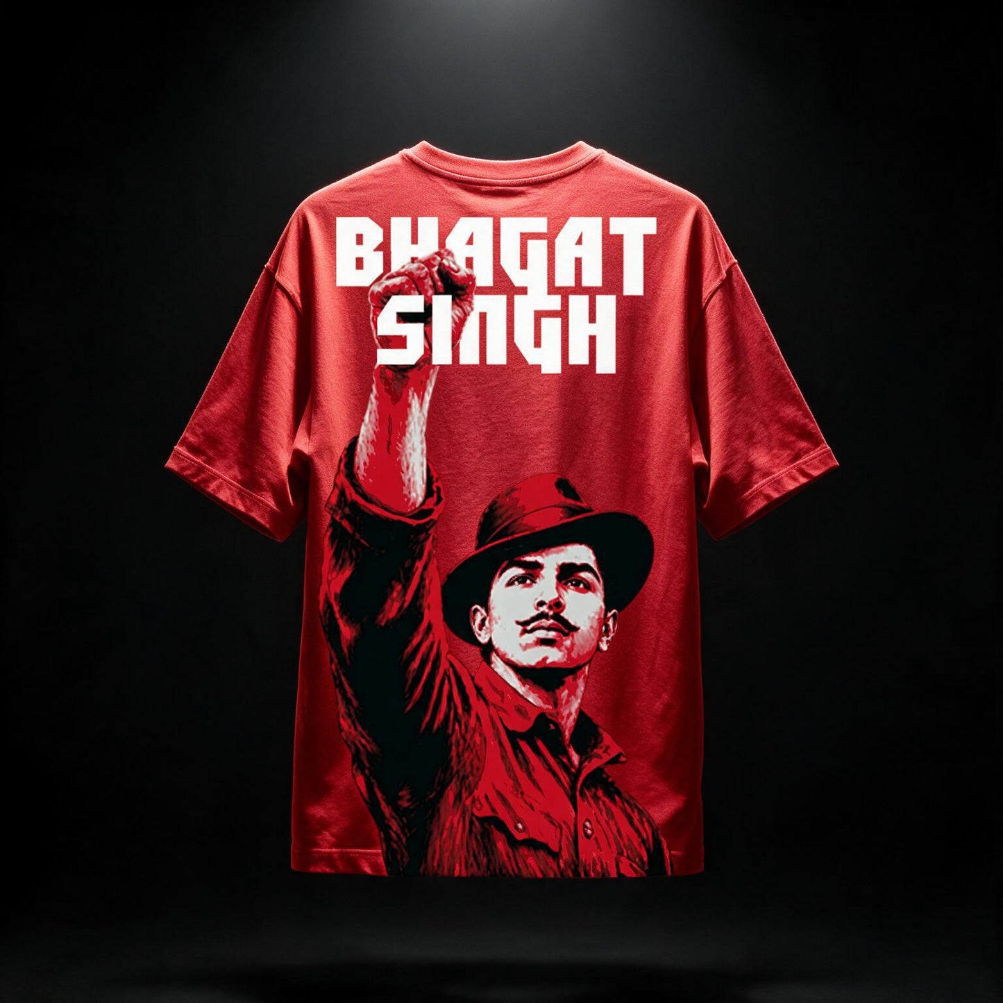 Bhagat Singh - Tyaag Printed Pure Cotton Oversized T-shirt