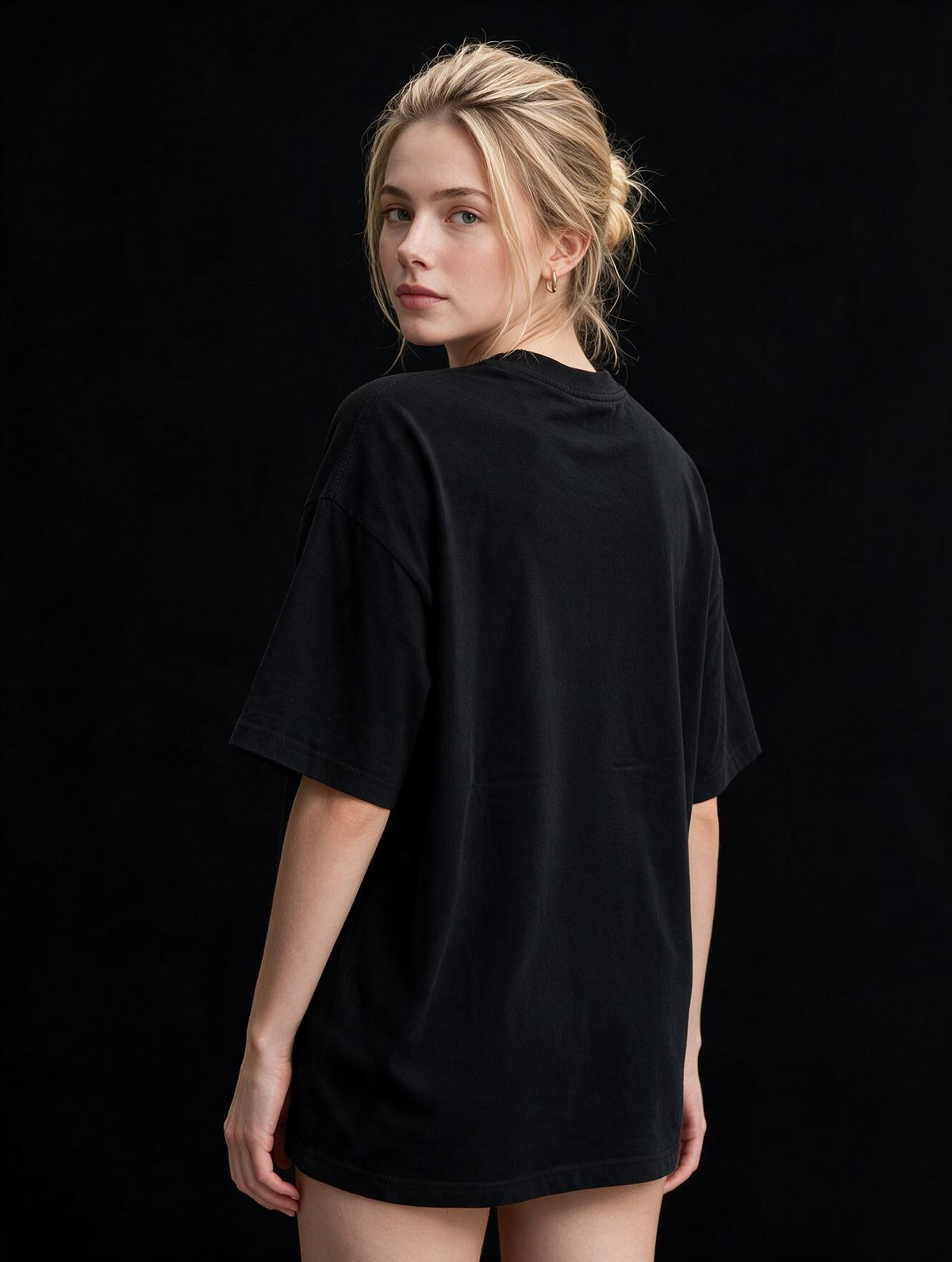 Satan Is My Sugar Daddy Printed Pure Cotton Oversized Black T-shirt