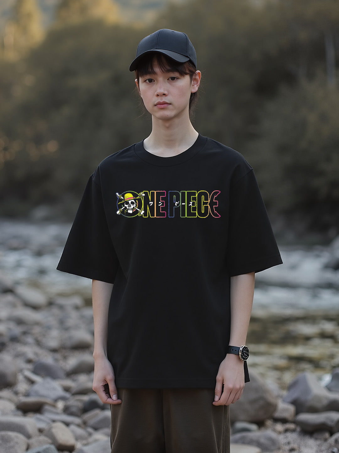 Straw Hat Crew - One Piece Printed Pure Cotton Oversized T-shirt