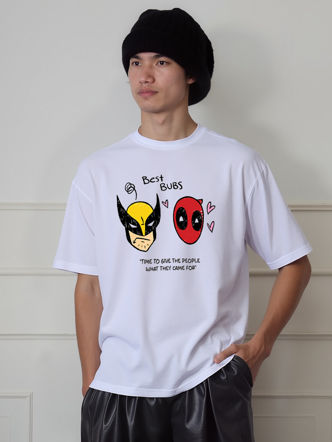 Best Bubs Printed Pure Cotton Oversized White T-shirt