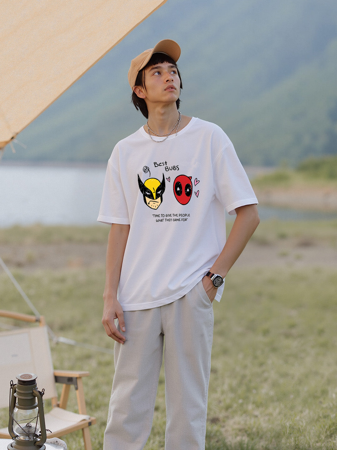 Best Bubs Printed Pure Cotton Oversized White T-shirt