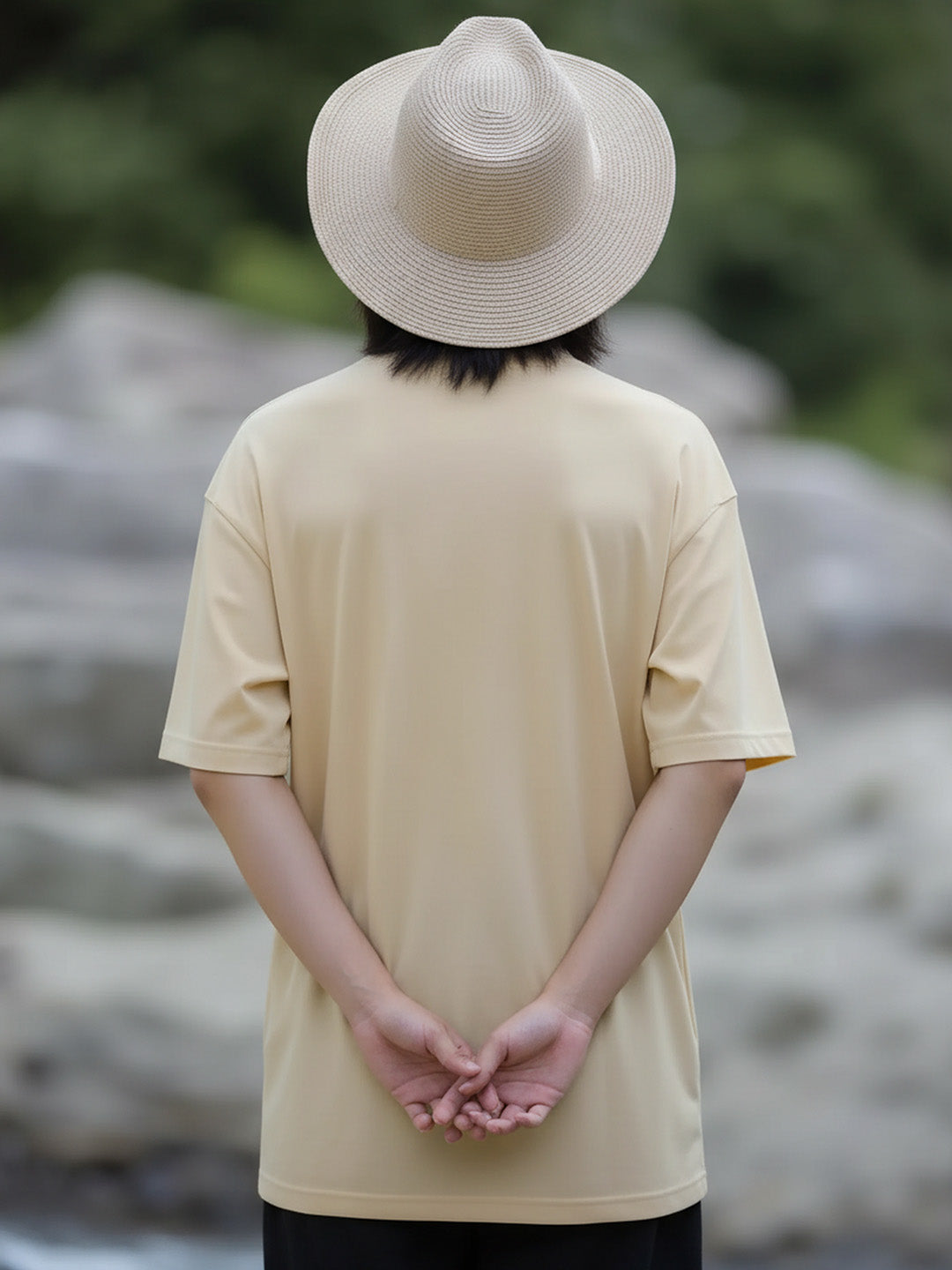 Mickey Faces Printed Pure Cotton Oversized Beige T-shirt