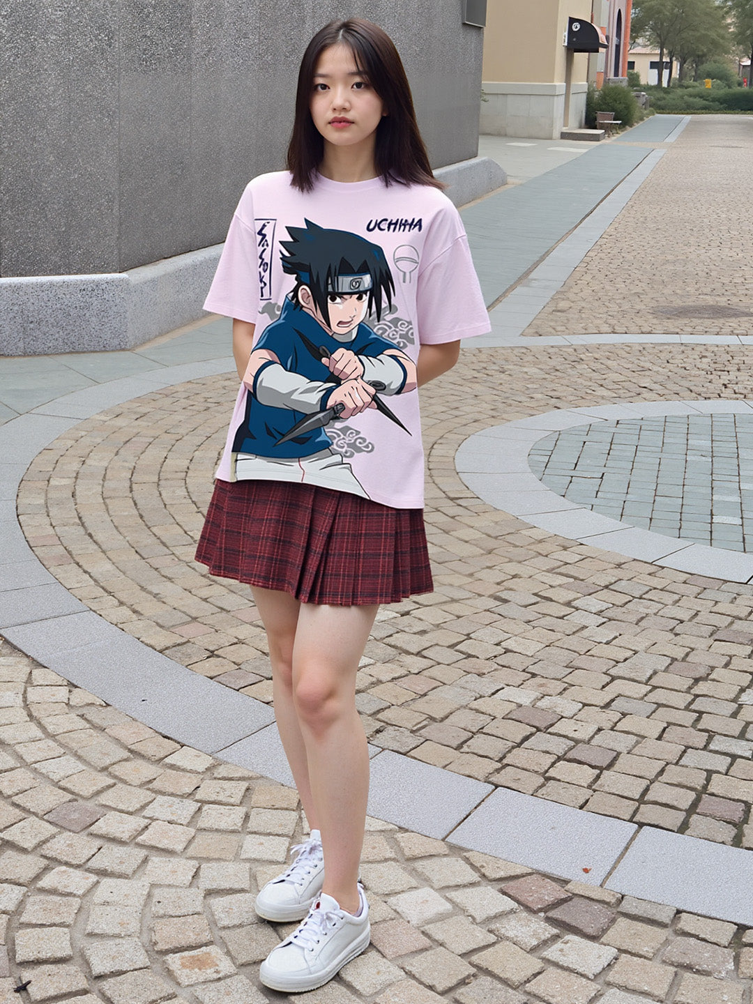 Sasuke - Ninja Printed Pure Cotton Oversized Purple T-shirt
