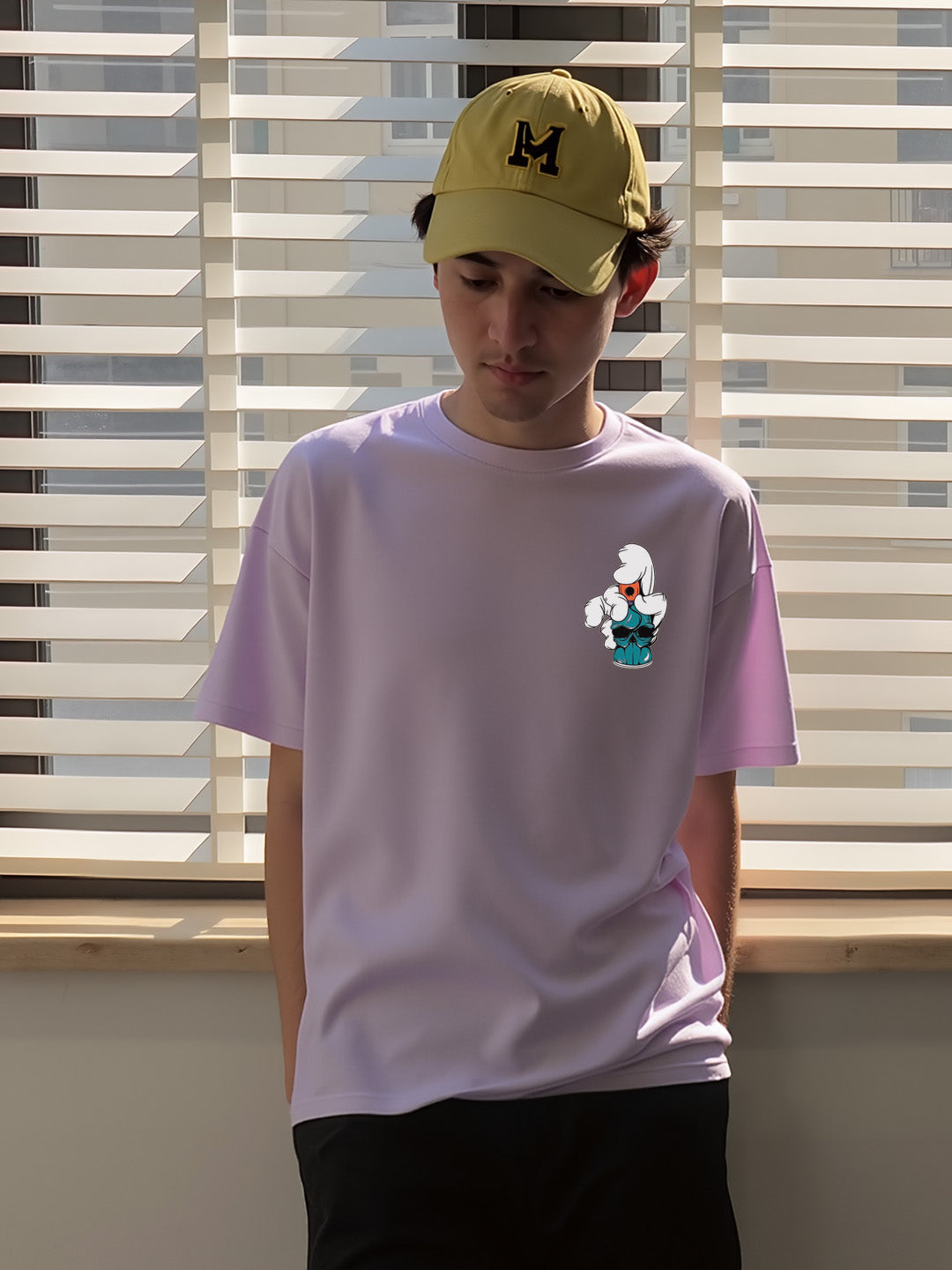 Rackless Graphic Printed Pure Cotton Oversized T-shirt