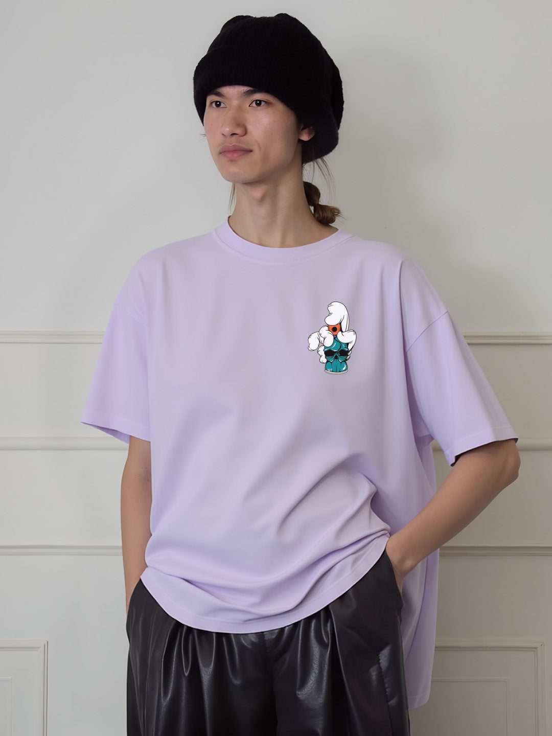 Rackless Graphic Printed Pure Cotton Oversized T-shirt